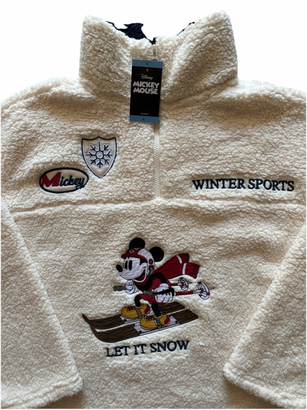 Snow Ski Plush Quarter-Zip Sweater - Cream - Picture 7 of 13